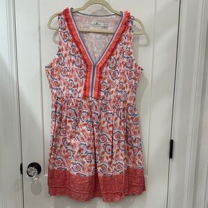 Vineyard Vines Red and Blue Floral Dress